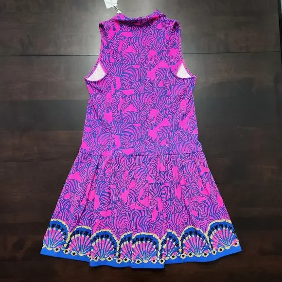 NWT Lilly Pulitzer Luxletic Federica Dress Passion Fruit Pink Wild Nights Size S - Picture 8 of 8